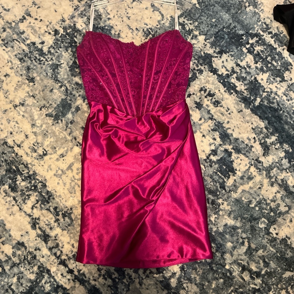 Sherri Hill Vibrant Pink Gown